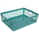 Корзина для хранения «Грация» бирюзовая 30,5х20,5х8,5см