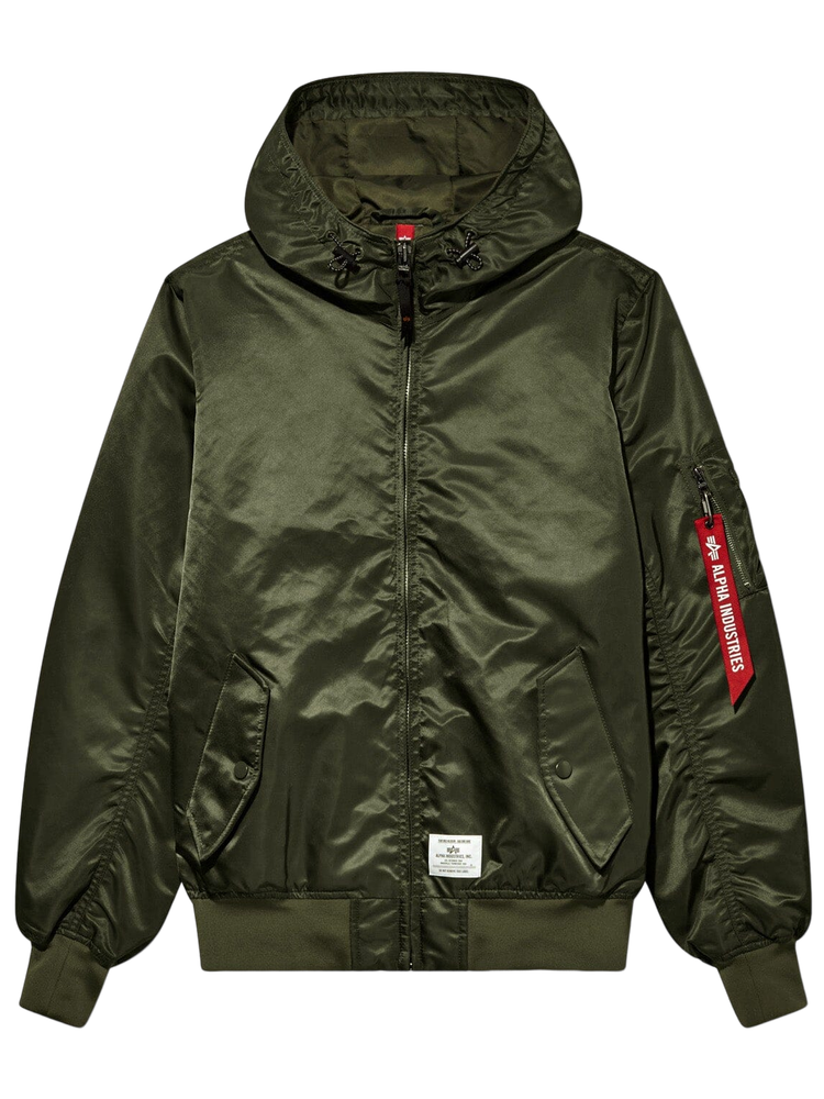 Бомбер Alpha Industries L-2B Hooded Gen II OG-107 Green