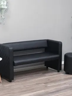 Диван "Йокки" , экокожа черный