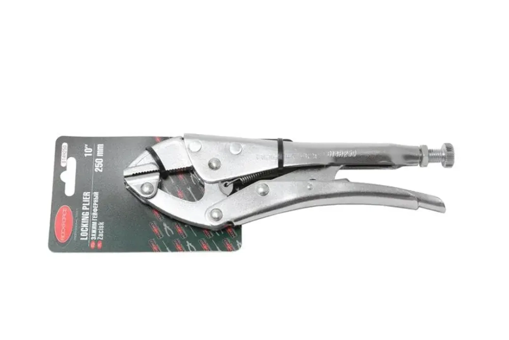 Зажим гейферный с ''плавающей нижней губкой''10''-250мм RockForce##Rock FORCE RF-614H250