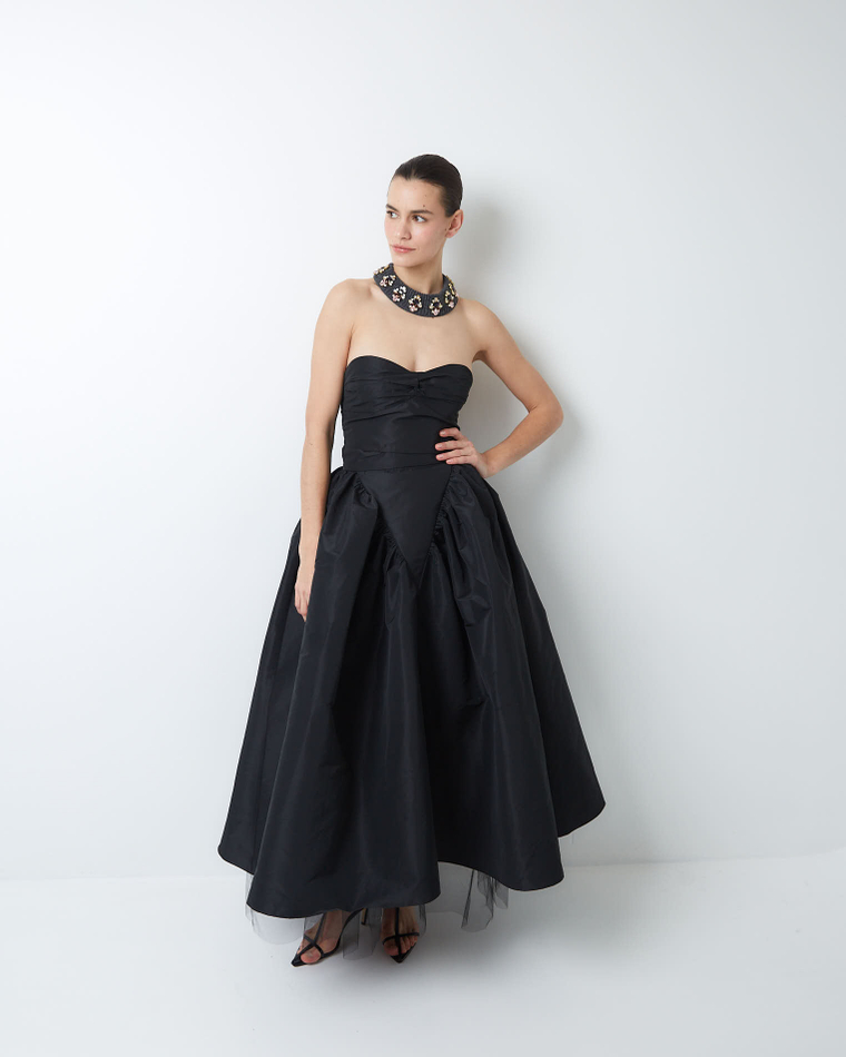 Юбка из тафты черный