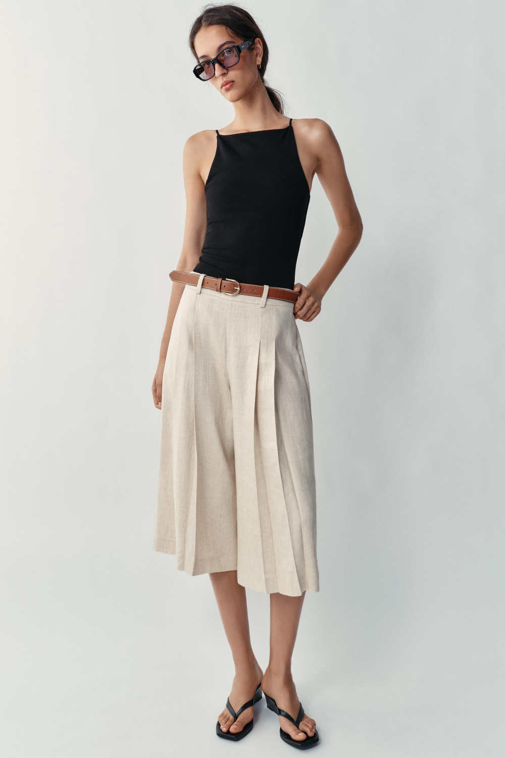 ZARA ТОП НА БРЕТЕЛЯХ, ЧЕРНЫЙ