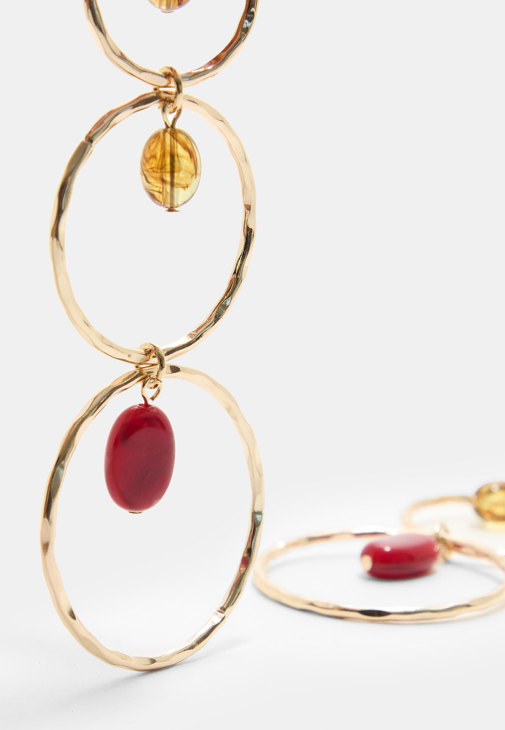 STRADIVARIUS Серьги-кольца с подвесками и шармом, золотой