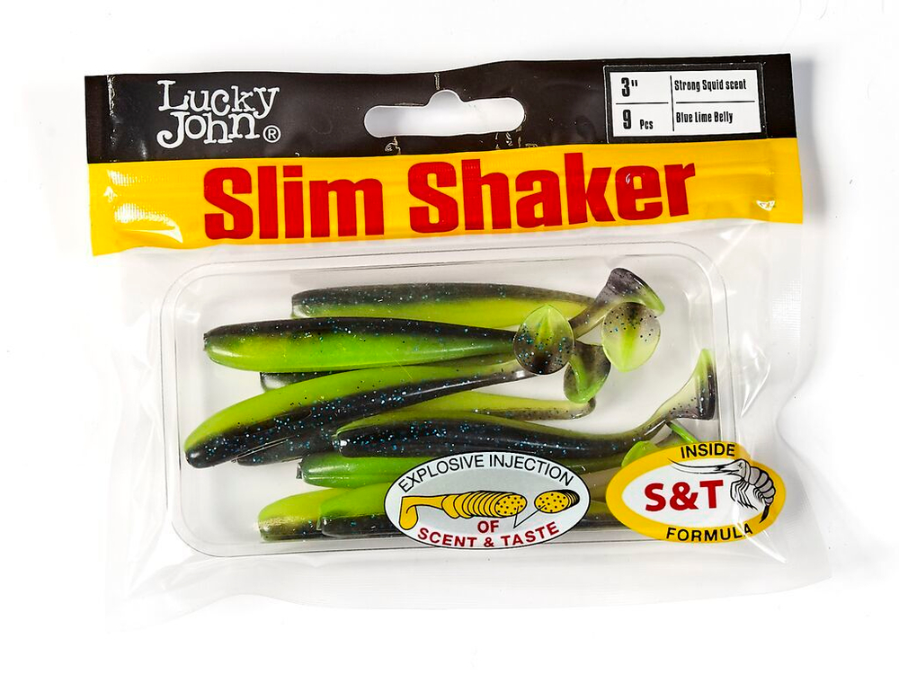 Мягкая съедобная приманка LJ Pro Series Slim Shaker 3in (76 мм), цвет T53, 9 шт