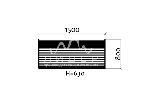 Диван парковый 0101004