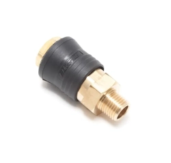 Быстроразъем пневматический с клапаном, наружная резьба 3/8''(ONE TOUCH) Forsage F-SE6-3SM
