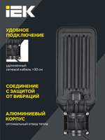 Светильник светодиодный консольный ДКУ 1011-50Ш 5000К IP65 IEK