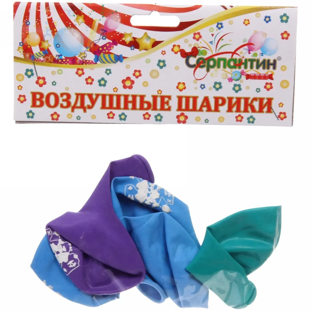 Воздушные шары 5 шт, 10»/25см «Пират», (микс)