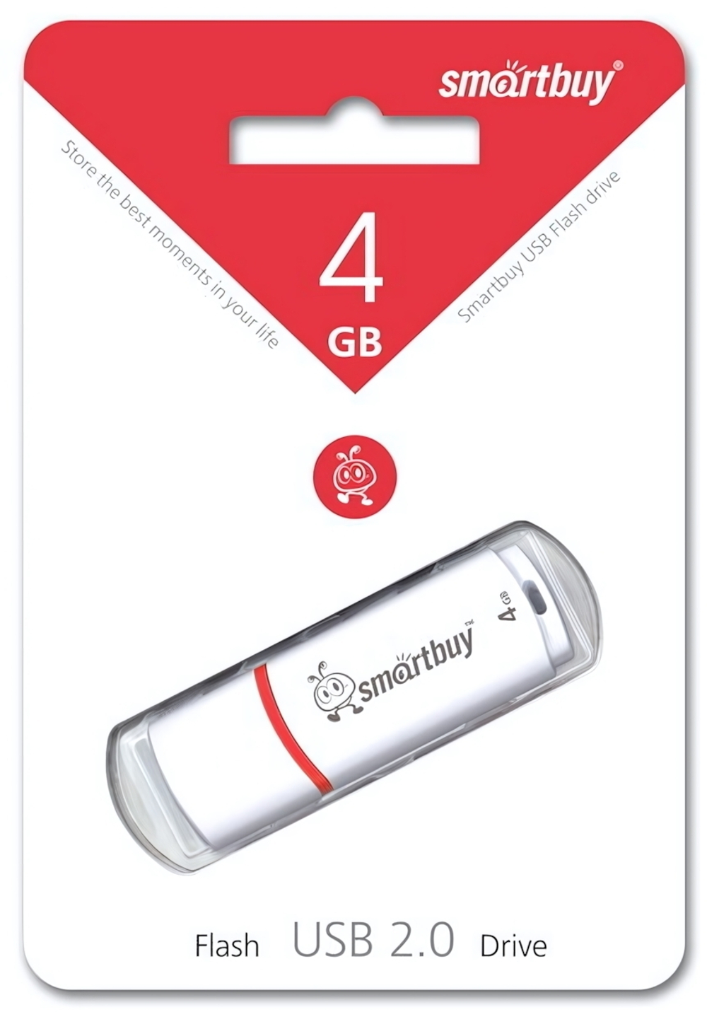 Флеш-накопитель 4 Gb Smartbuy Crown White
