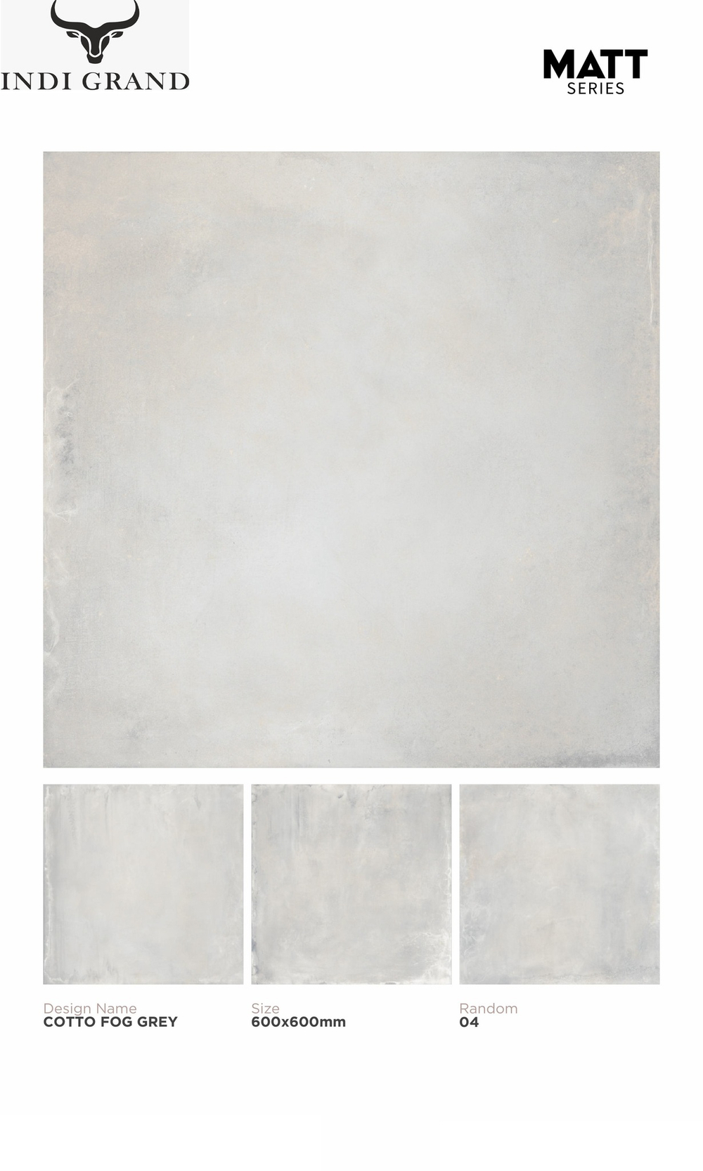Керамогранит matt 60х60 cotto fog grey