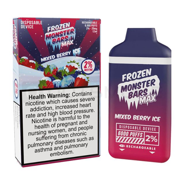 Одноразовый Pod Monster Bars MAX - Mixed Berry Ice (6000 затяжек)
