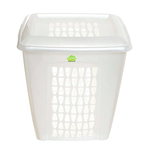 Корзина для белья Молетта 45л прямоугольная с крышкой светло-серая С701СЕР