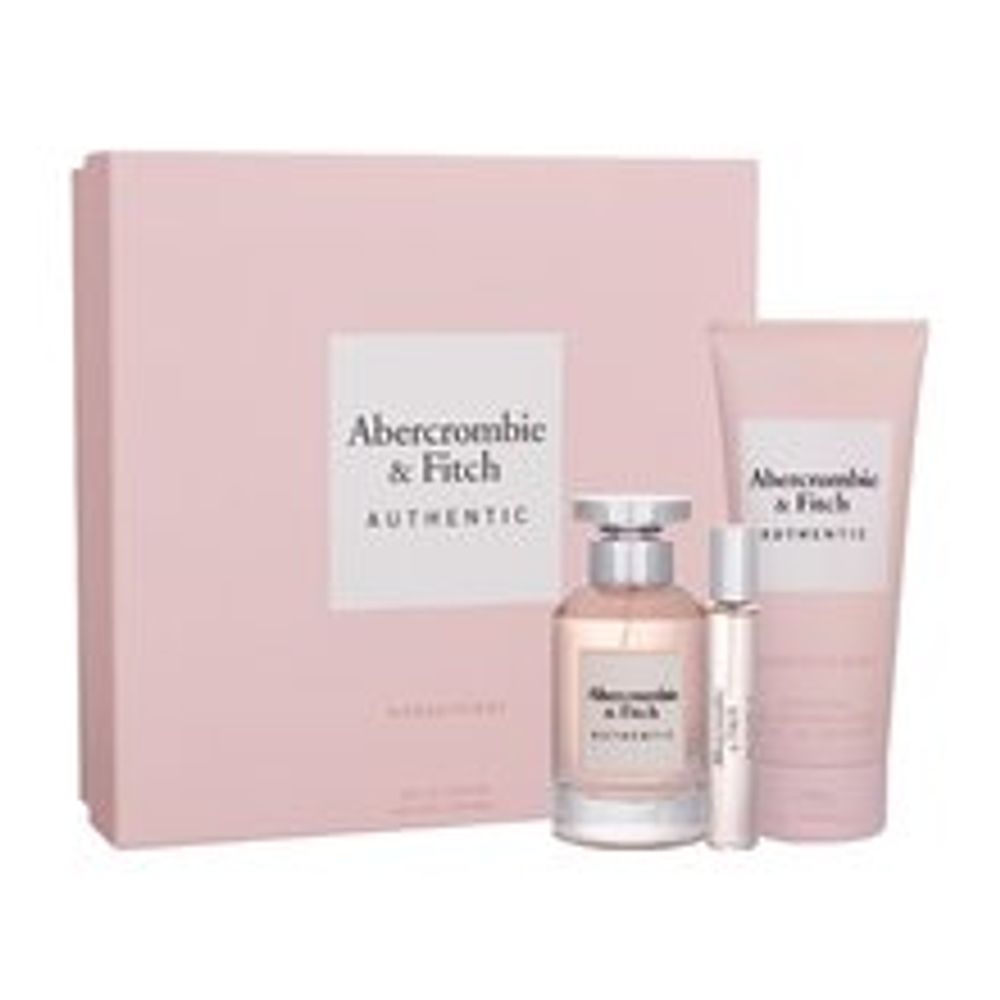 Abercrombie &amp; Fitch Authentic Woman SET EDP 100 ml + miniature EDP 15 ml + body lotion 200 ml 100ml