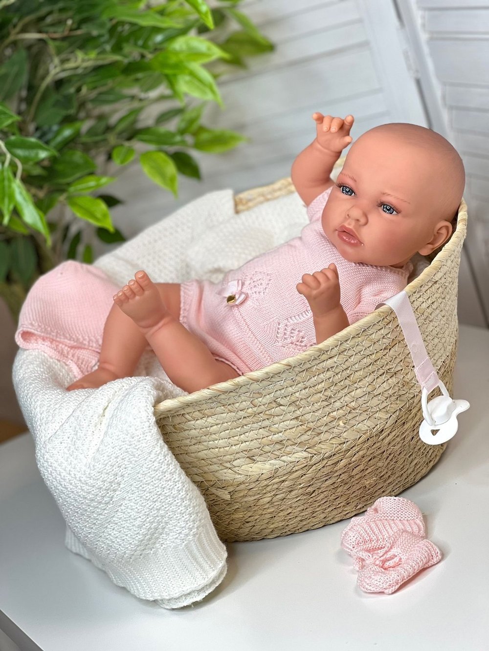 Кукла Реборн Marina and Pau 45см Ane мягконабивная (M3040)