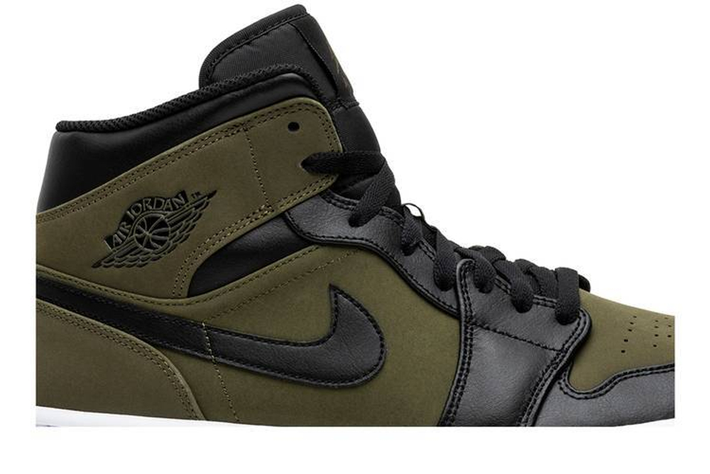 Jordan Air Jordan 1 Mid Olive Canvas Hyper Sneakers