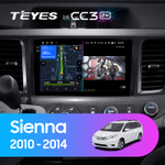 Teyes CC3 2K 9"для Toyota Sienna 2010-2014