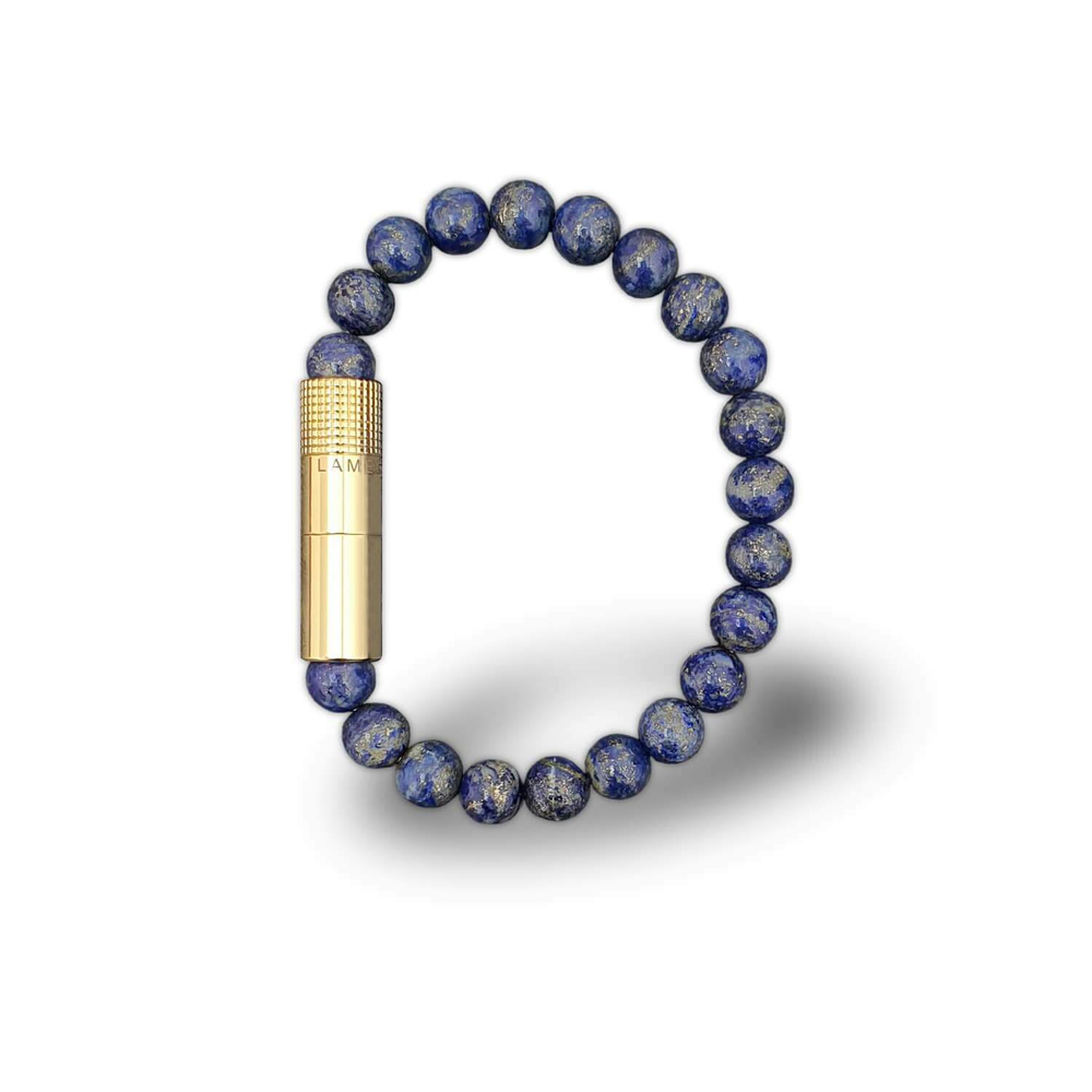 Браслет с пробойником для сигар SOLO GOLD LAPIS LAZULI 8mm
