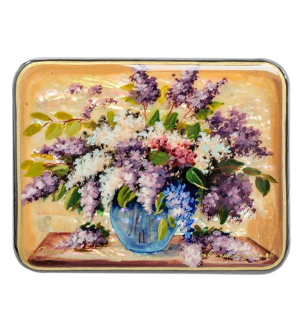 Народные промыслы ШК-55/ 78 Шкатулка «Сирень» исп. Белова