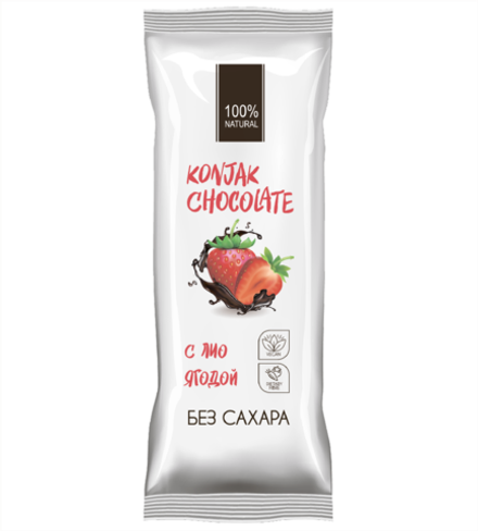 ШОКОЛАД БЕЗ САХАРА KONJAK CHOCOLATE КЛУБНИЧНЫЙ