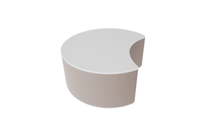 Столик Sun M, D 66 см высота 30 см (белый, бежевый)