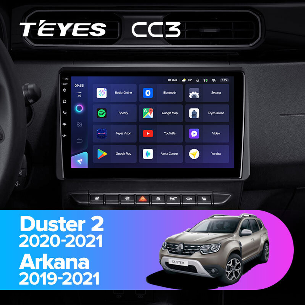 Teyes CC3 10.2" для Renault Duster 2020-2021