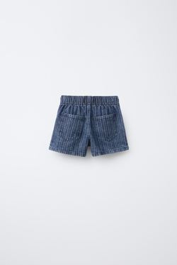 ZARA ДЖИНСОВЫЕ ШОРТЫ В ПОЛОСКУ, ПОЛОСКИ