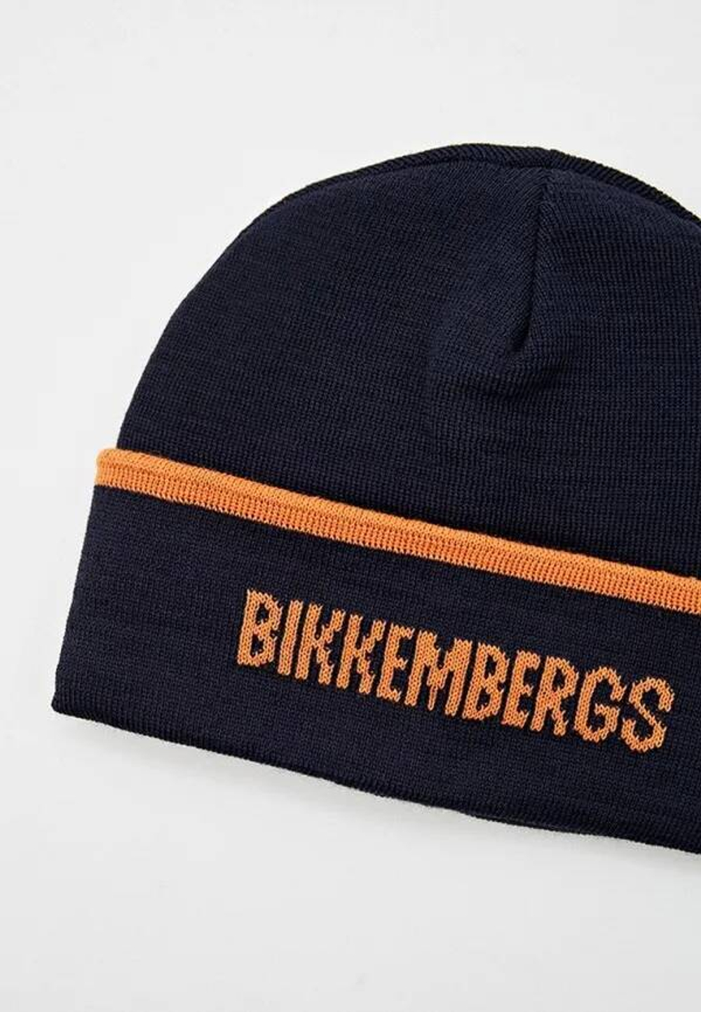 Шапка BIKKEMBERGS Темно-синий/Оранжевые полоска и логотип Мальчик