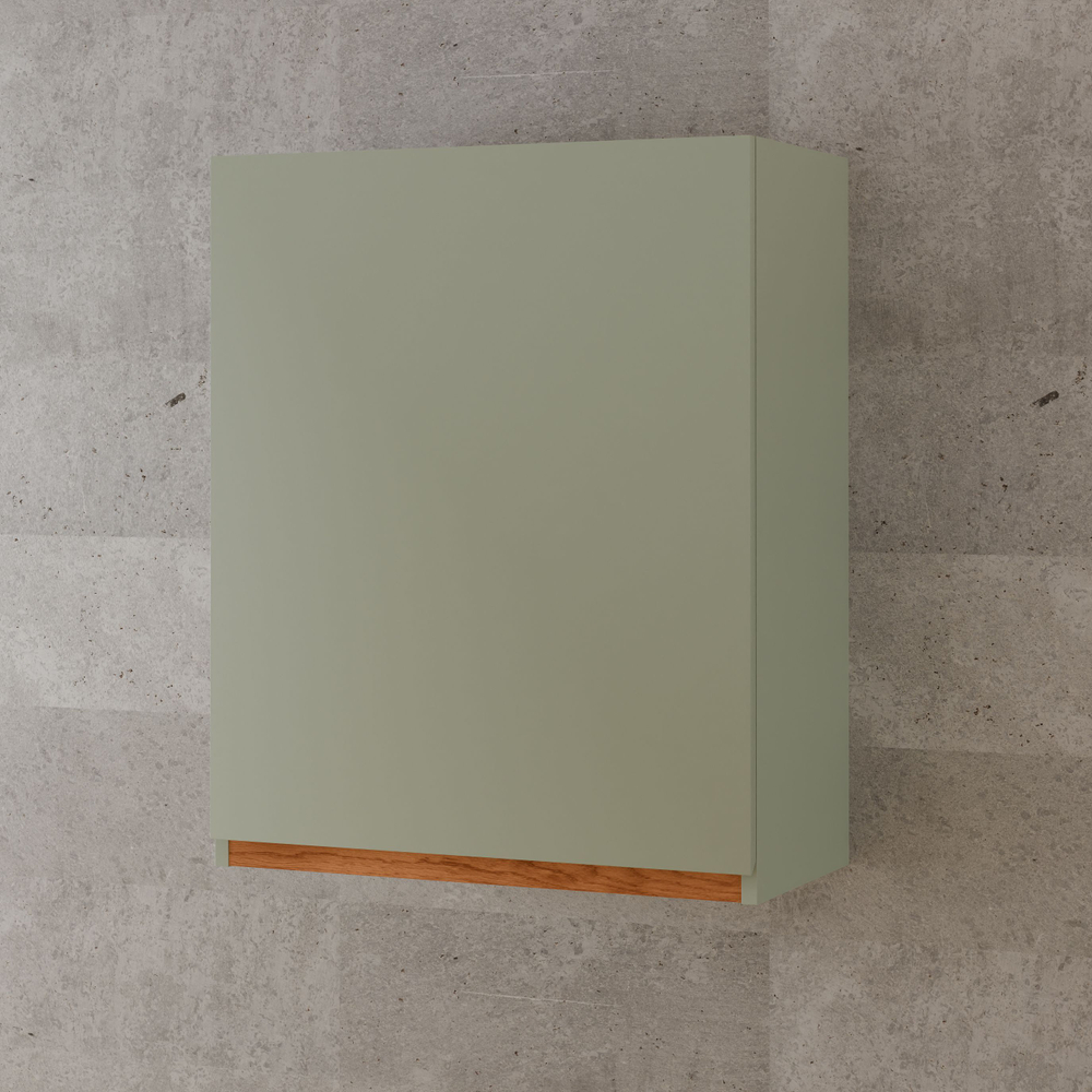 Кухня 200 см Малага со столешницей (5 модулей) / зеленый ЛДСП, массив дуба