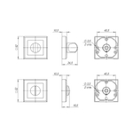 Ручка поворотная BK6 QL SG/CP-4 матовое золото/хром
