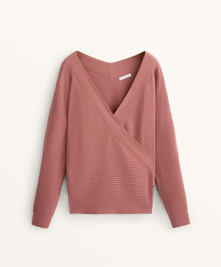 Oysho Джемпер с длинными рукавами, нежно-розовый