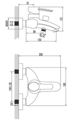 Смеситель для ванны LEMARK ANTLANTISS – LM3202C