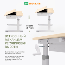 Письменный стол для школьников Ergokids Bravo клен