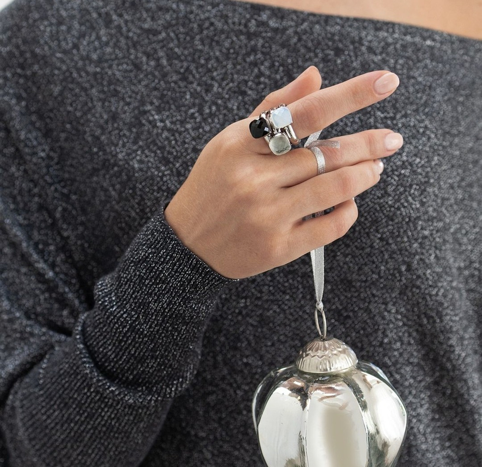 Кольцо Qudo FIRENZE 18.5 (S) Jet 107000/40-5301 18.5 размер 18,5