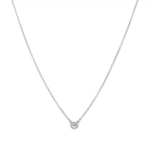 Подвеска из серебра с бриллиантом, Tiffany💠 0.07 карат, В наличии