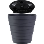 Кашпо для цветов пластиковое 1,4л d-14,5см «Бархан» Антрацит