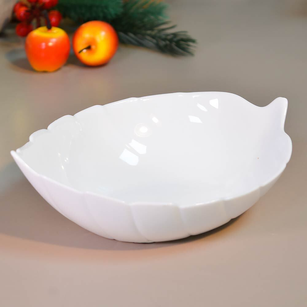 Салатник 18см Листья, опаловое стекло, MILLIMI