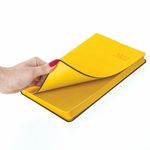 Ежедневник датированный 2022 А5 138x213 мм BRAUBERG "Stylish", под кожу, желтый, 112792