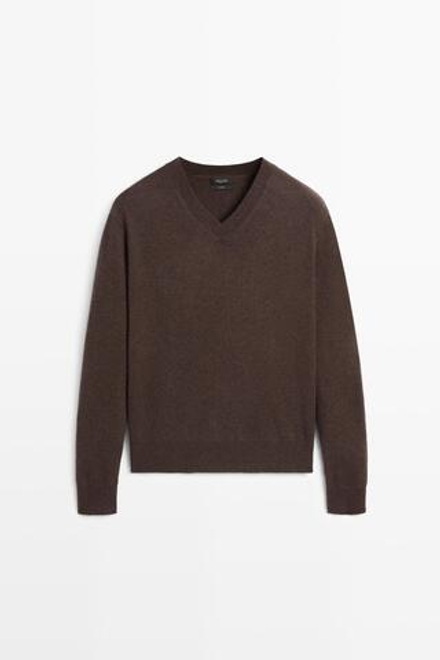 Massimo Dutti Свитер из 100% кашемира, табачный