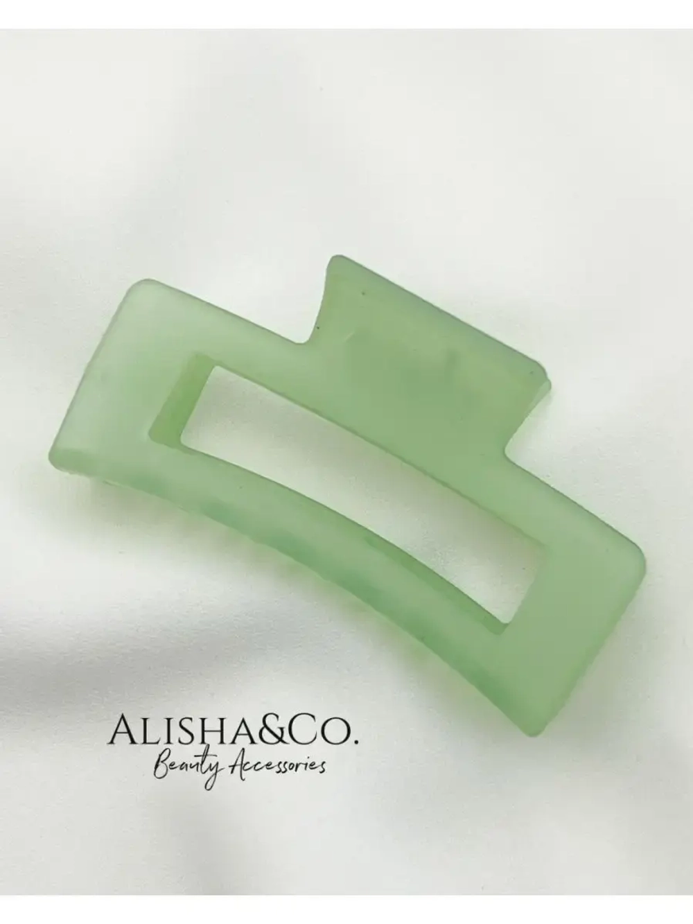 Аксессуар для волос Заколка Крабик средний Soft Touch Green