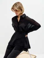 Черная блузка с баской Luna