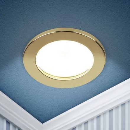 Светильник точечный KL95 GD GX53 IP44 влагозащ. золото ЭРА Б0055810