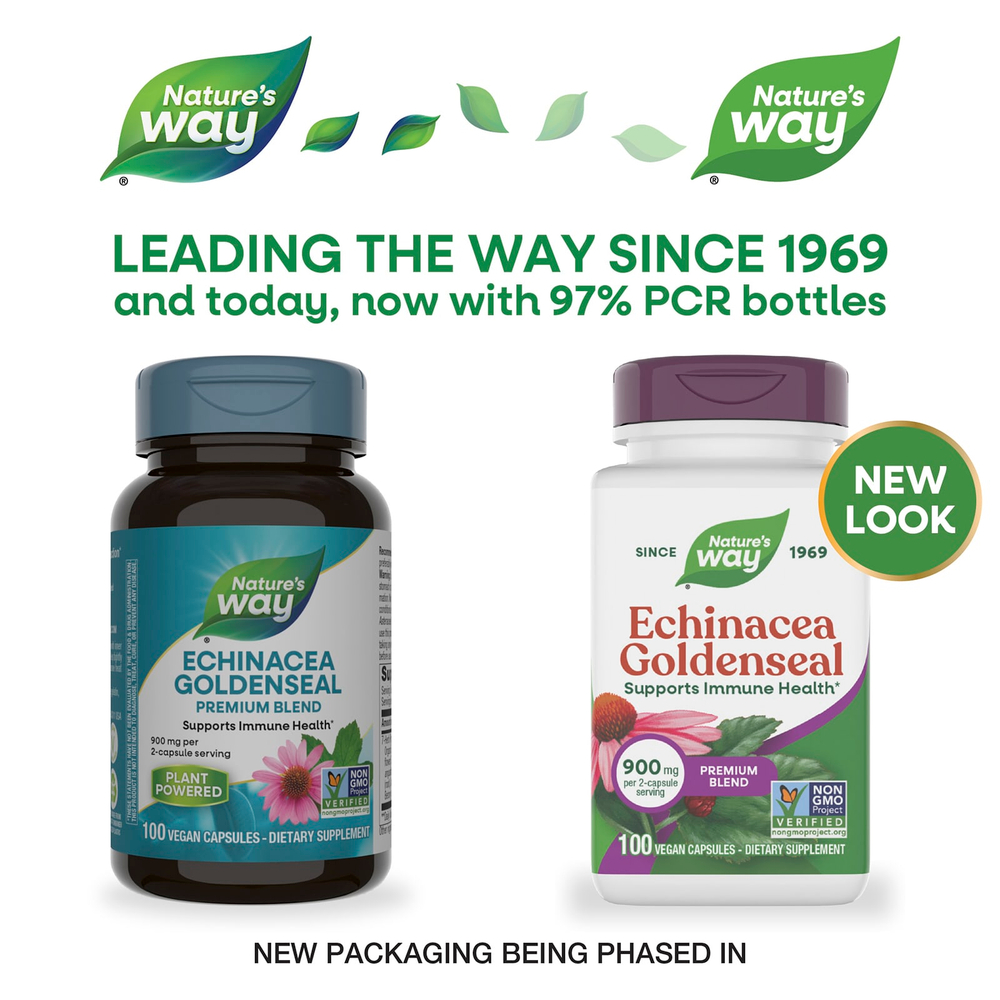 Nature's Way, эхинацея желтокорень, 100 веганских капсул
