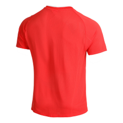 Мужское теннисное поло Wilson Players Seamless Zip Henley 2.0 T-Shirt Men - Red