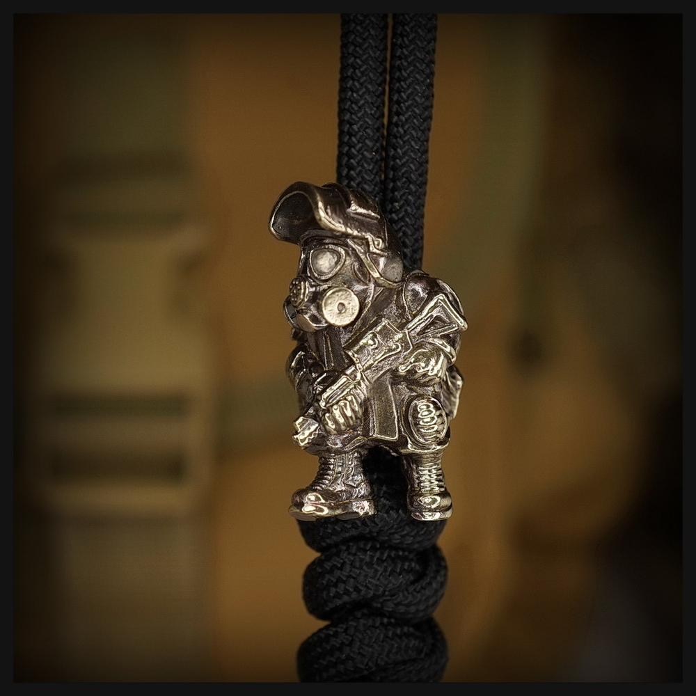 Бусина "Сталкер.Метро" для темляков или браслетов , латунь