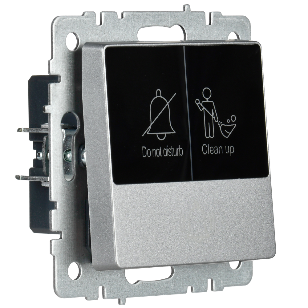 BRITE Кнопка звонка с индикацией для отелей 10А ВС10-1-9-БрА алюминий IEK