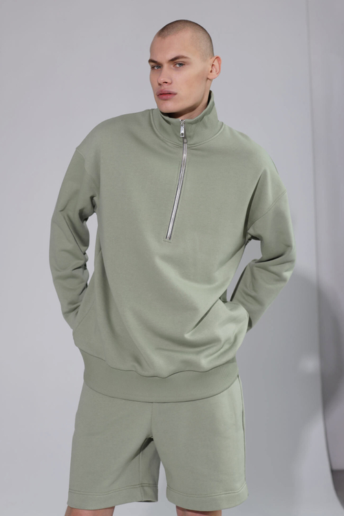 Худи из футера мужской, беж