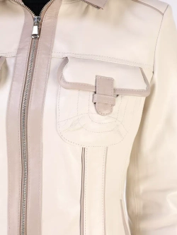 Кожаная куртка осень натуральная с капюшоном