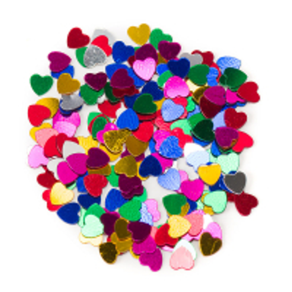 Конфетти Сердце, Ассорти, 0,5 см, 17 г.
