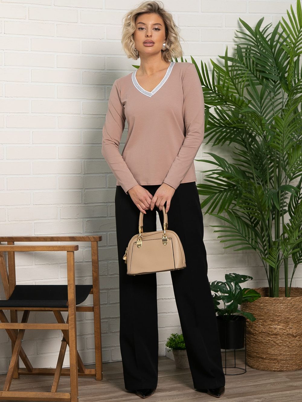 Блуза с кантом Либерти (беж) Б15597-50М LT Collection