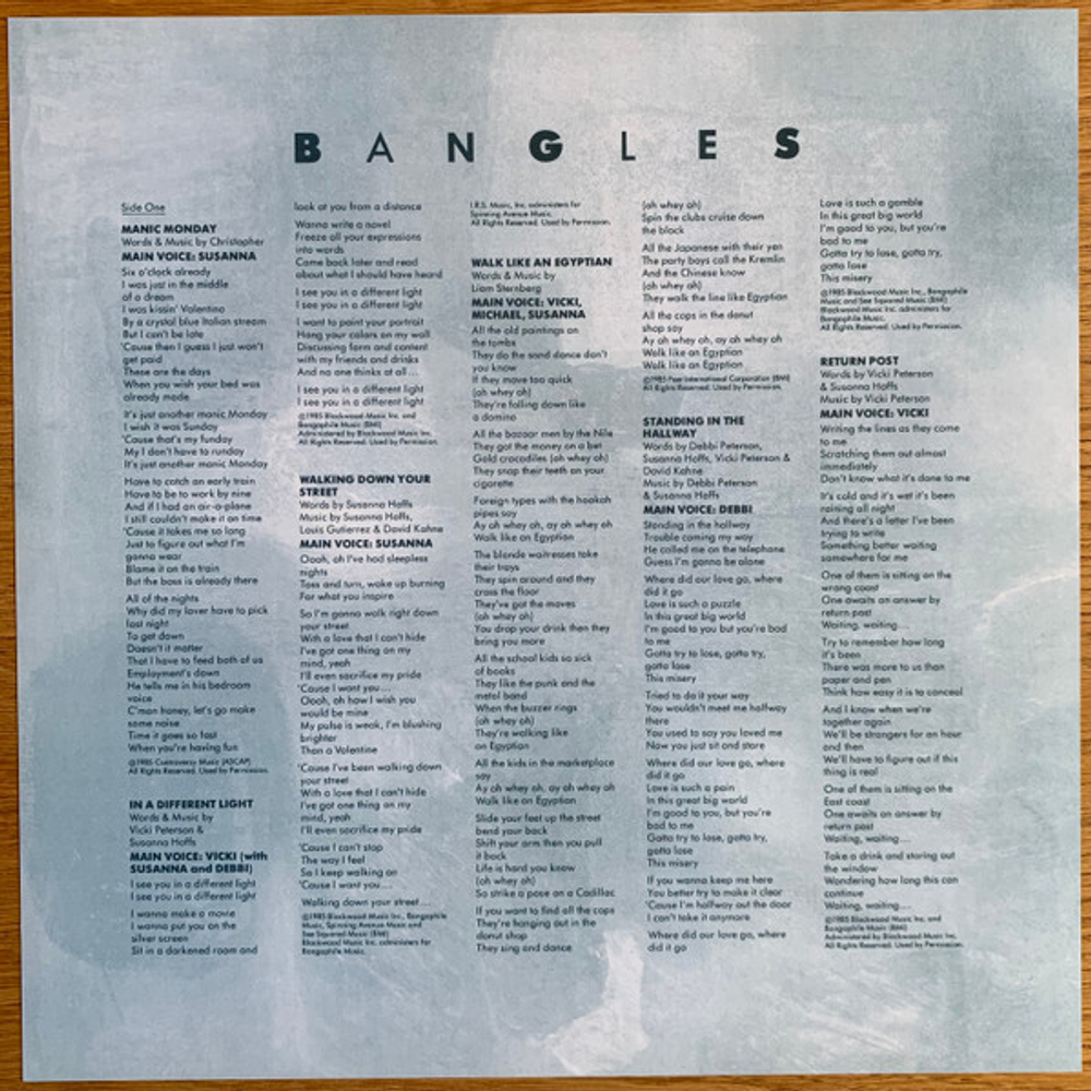 LP: Bangles — «Different Light» (1985/2022) [Pink & Purple Marbled Vinyl]